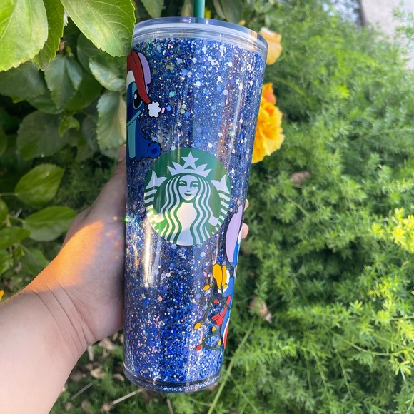 Stitch Starbucks snow globe tumbler| Christmas stitch | Starbucks snow globe - Picture 3 of 4